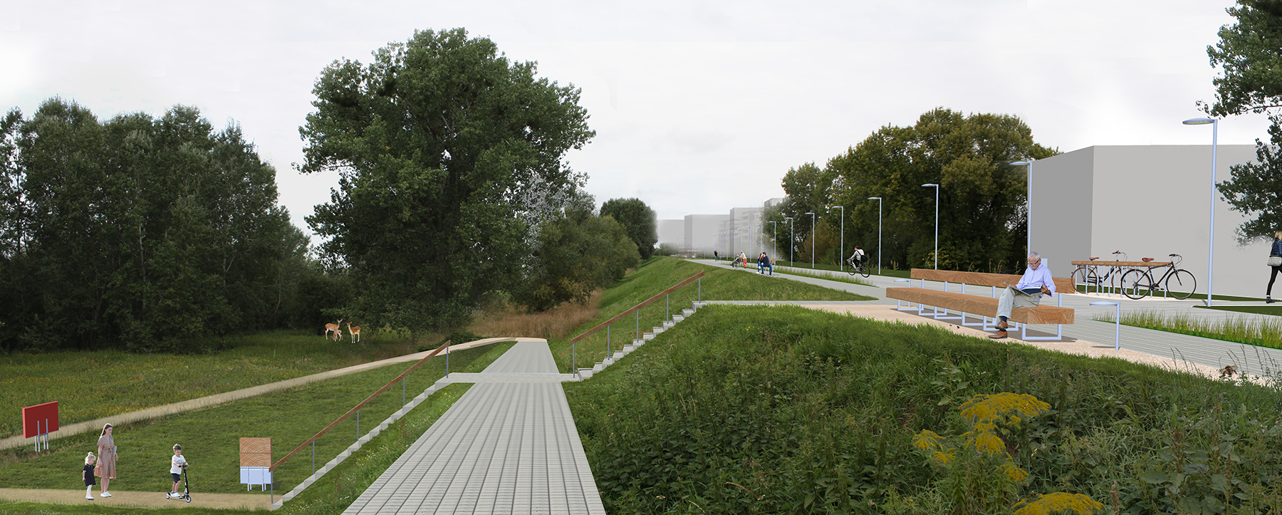 II Nagroda w Konkursie SARP nr na Park Naturalny w Warszawie